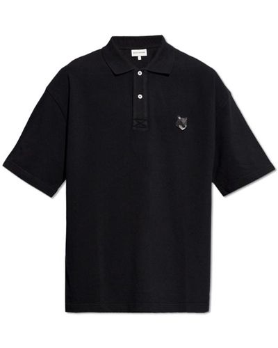 Maison Kitsuné Cotton Polo Shirt - Black