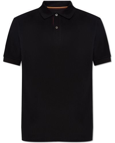 Paul Smith Cotton Polo Shirt, - Black