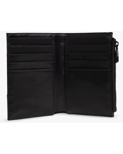 Versace Leather Folding Wallet - Black