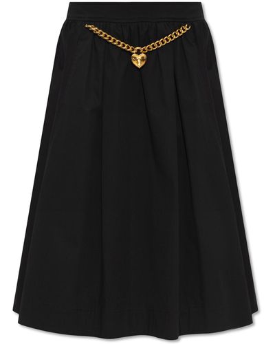 Moschino Pleated Midi Skirt Skirts - Black