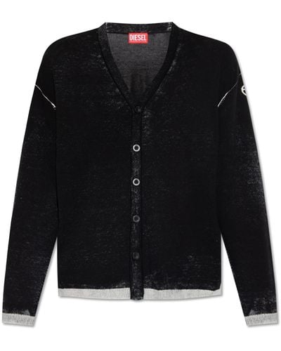 DIESEL K-larence-b Cotton Cardigan - Black