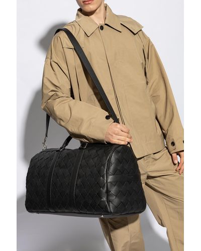 Bottega Veneta Leather Carry-On Bag - Black