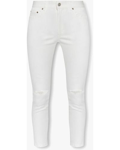 Undercover Trousers With Glossy Crystals - White
