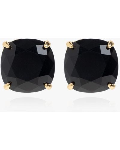 Kate Spade Earrings With Glass Stones, - Black