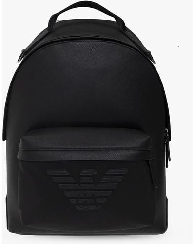 Emporio Armani Backpack From The 'sustainable' Collection, - Black