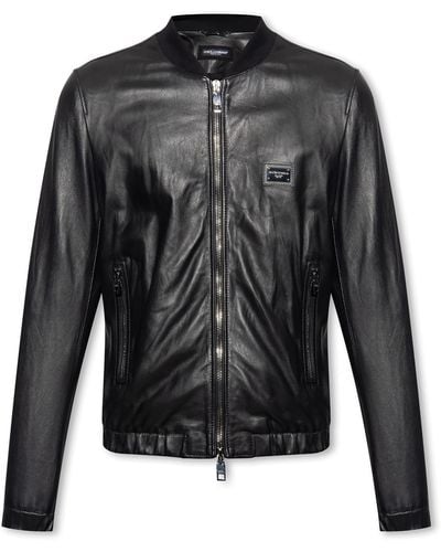 Dolce & Gabbana Leather Jacket - Black
