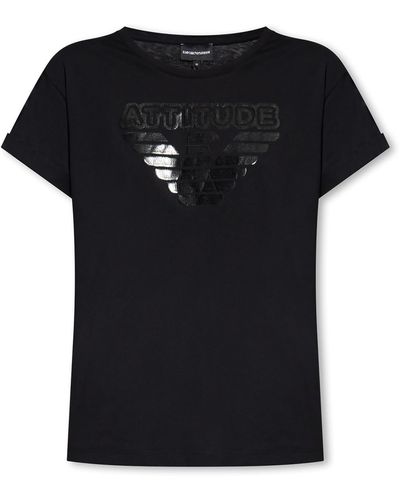 Emporio Armani T-shirt With Logo - Black