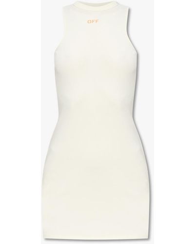 Off-White c/o Virgil Abloh Cream Sleeveless Dress - White
