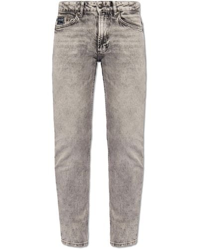 Versace Tapered Leg Jeans, - Grey