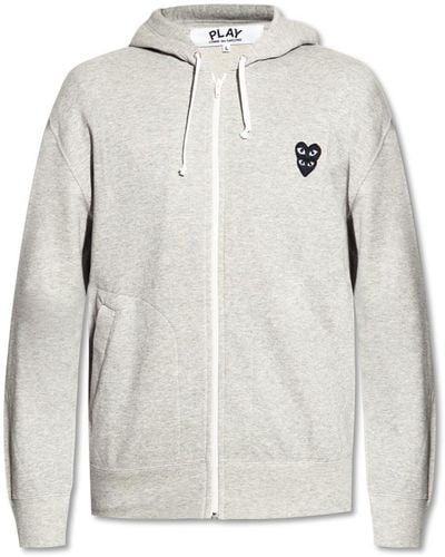 COMME DES GARÇONS PLAY Hoodie With Logo - Grey