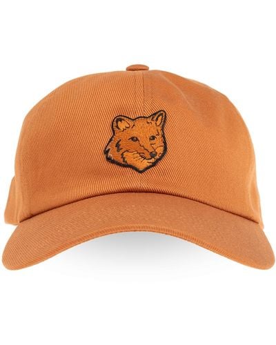 Maison Kitsuné Patched Baseball Cap, - Orange