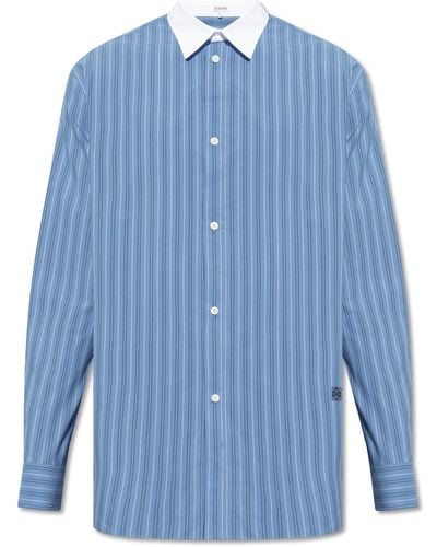 Loewe Cotton Shirt, - Blue