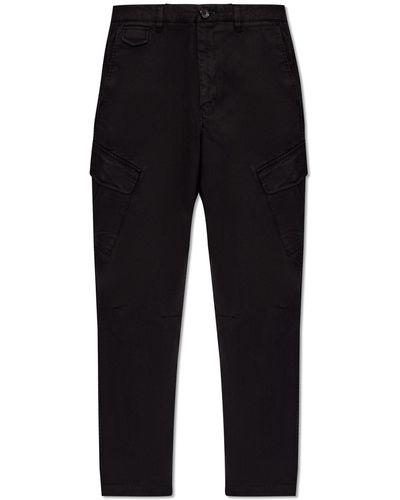 PS by Paul Smith Cotton Cargo Trousers, - Black