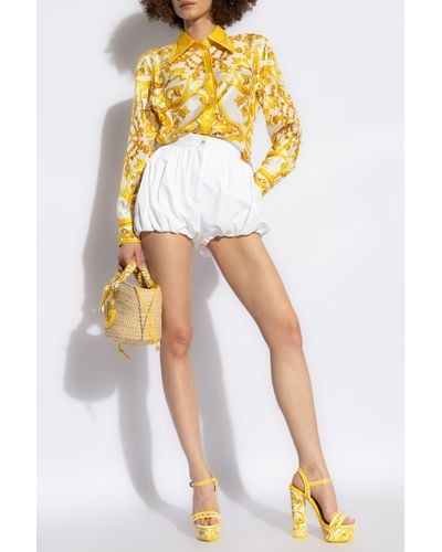 Dolce & Gabbana Shirt With 'Majolica' Print - Yellow