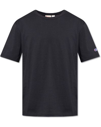 Champion Cotton T-shirt, - Black