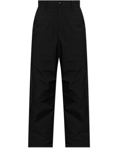 A.P.C. Trousers With Cuffs Tightened By Drawstrings - Black