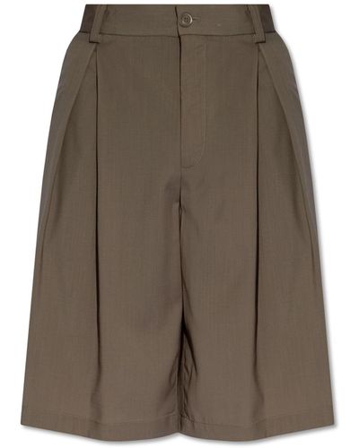 Emporio Armani Wool Shorts, - Brown