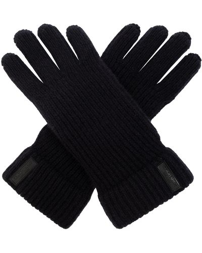 Giorgio Armani Cashmere Gloves, - Black