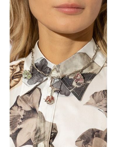Marni Necklace With Flower Motif - Natural
