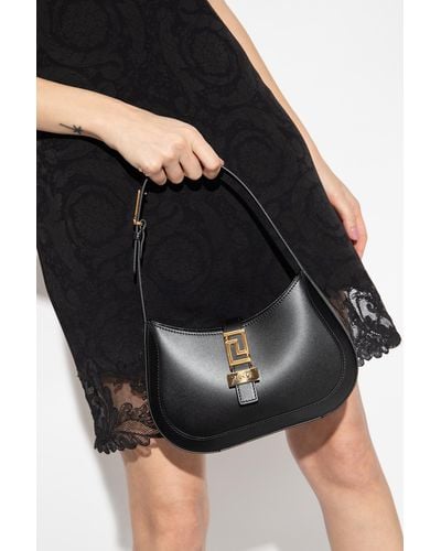 Versace ‘Greca Goddess Small’ Shoulder Bag - Black