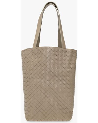 Bottega Veneta Leather Shopper Bag - Natural