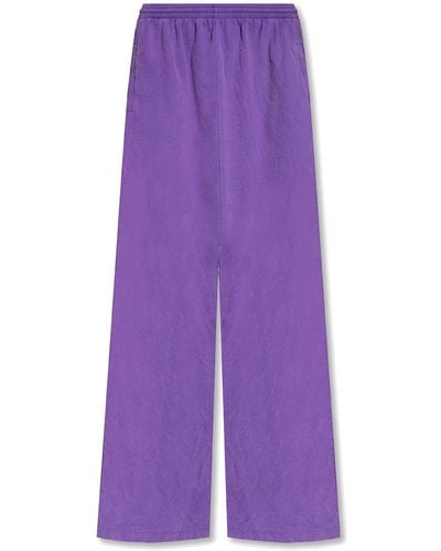 Balenciaga Sweatpants With Creased Effect - Purple