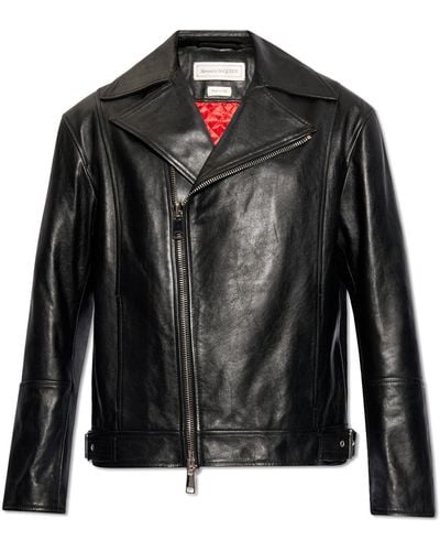 Alexander McQueen Leather Jacket, - Black