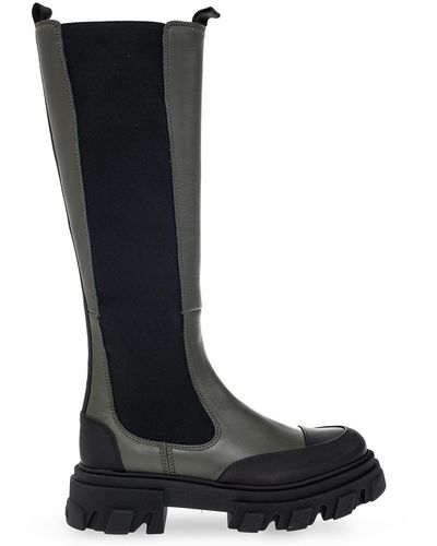 Ganni Knee-High Boots - Green