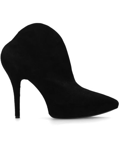 Alaïa Suede Heeled Ankle Boots - Black