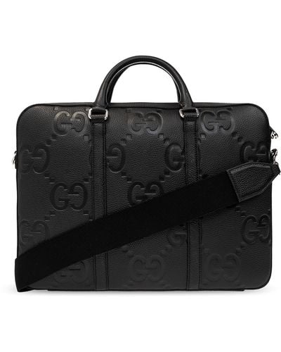 Gucci Leather Briefcase - Black