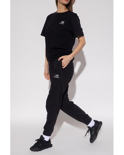 New Balance Sweatpants With Logo - Black