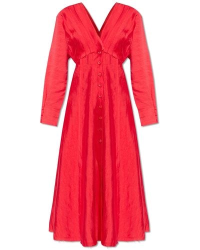 Cult Gaia 'vittoria' Dress With Long Sleeves, - Red