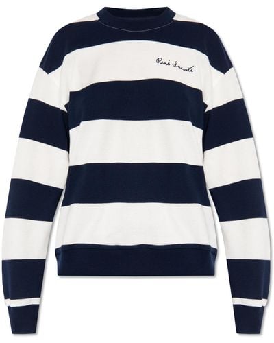 Lacoste Striped Sweatshirt, - Blue