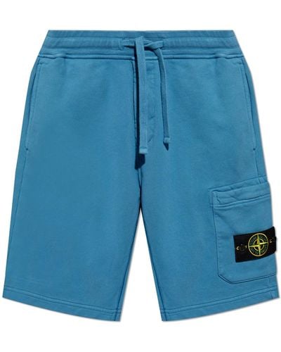 Stone Island Cotton Shorts - Blue