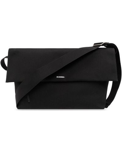 Jil Sander + Shoulder Bag With Logo, - Black