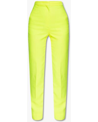 Alexander McQueen Pleat-front Trousers - Yellow
