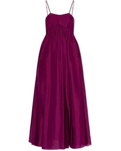 Forte Forte Silk Slip Dress - Purple