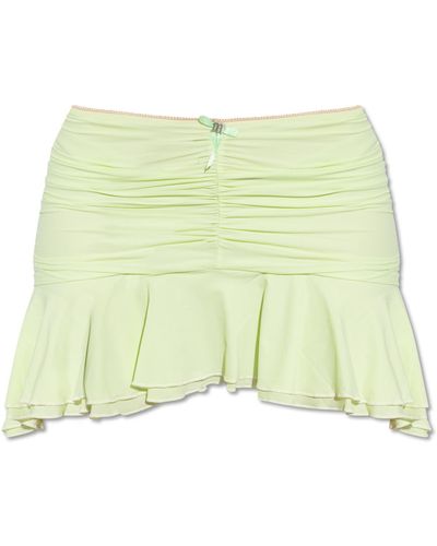 MISBHV Draped Skirt, - Green