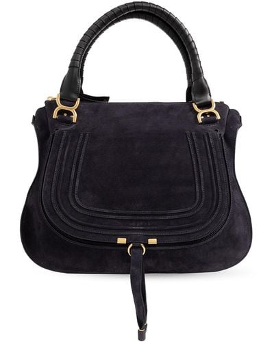 Chloé 'marcie Large' Shoulder Bag, - Black