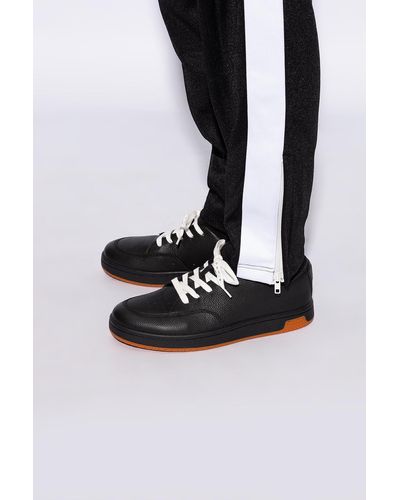 KENZO Leather Sneakers, - Black