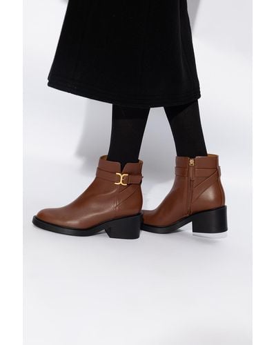 Chloé 'marcie' Heeled Ankle Boots, - Brown