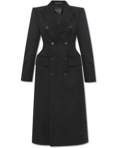 Balenciaga Double-breasted Coat, - Black