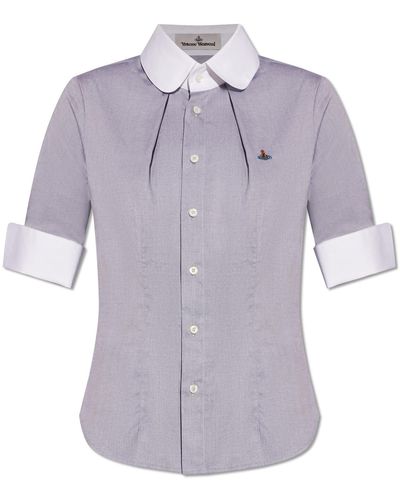 Vivienne Westwood Shirt With Logo, - Purple
