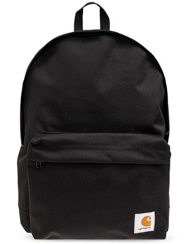 Carhartt Backpack With Logo Patch, - Black