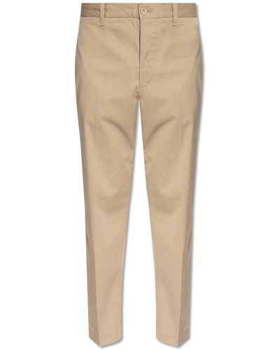 Lacoste Cotton Trousers - Natural