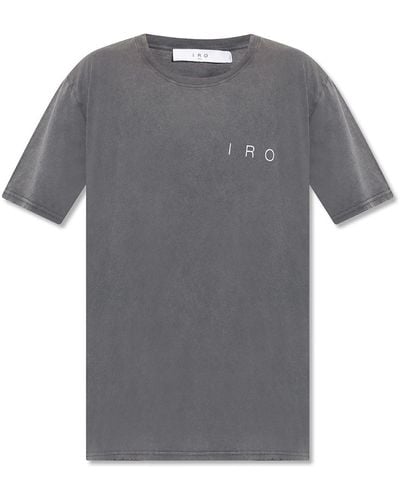 IRO 'pierro' T-shirt With Logo - Grey