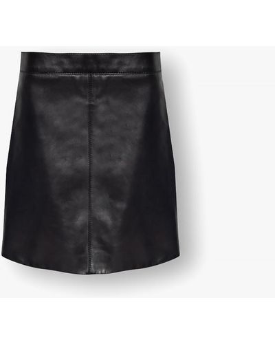 Chloé Black Leather Skirt