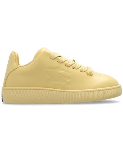 Burberry Leather Box Trainers - Yellow