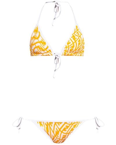 Fendi Two-piece Swimsuit Yellow