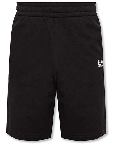 EA7 Sweat Shorts With Logo - Black